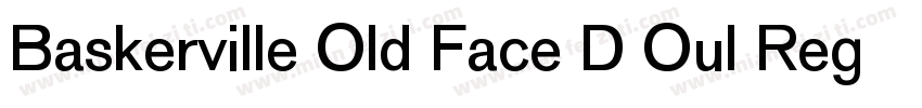 Baskerville Old Face D Oul Regular字体转换